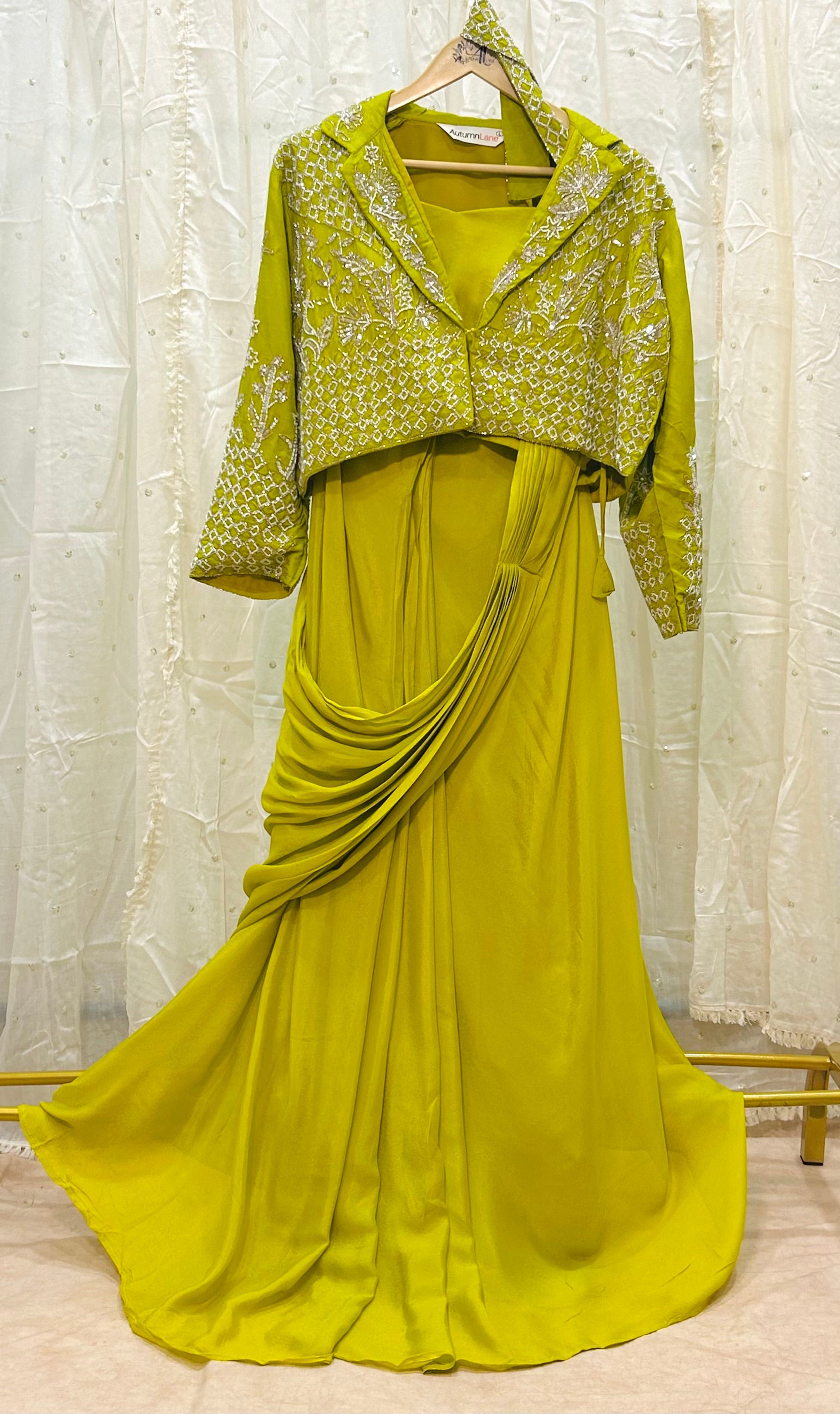 Rasā Liril Handwork Luxury Drape Saree