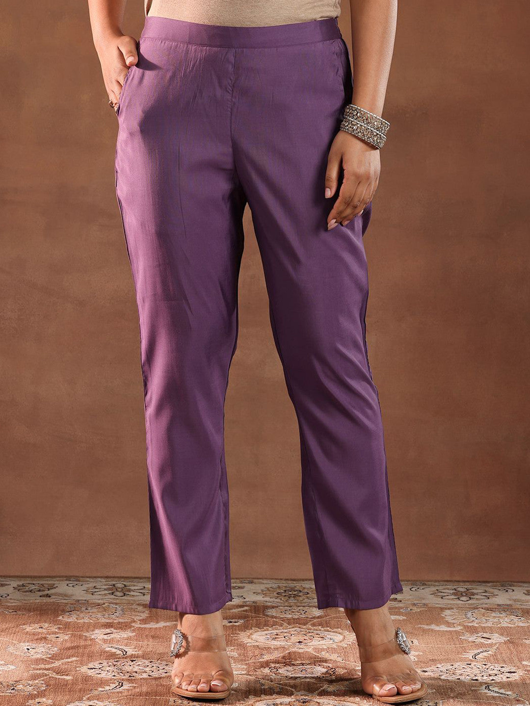 Floral Embroidered Straight Gotta Patti Kurta With Trousers & Dupatta