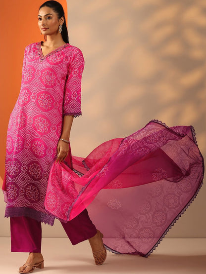 Women Ethnic Motifs Printed Regular Kurta with Trousers & With Dupatta