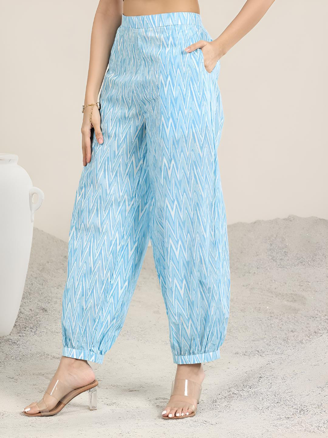 Floral Printed Straight KurtaWwith Harem Pants & Dupatta