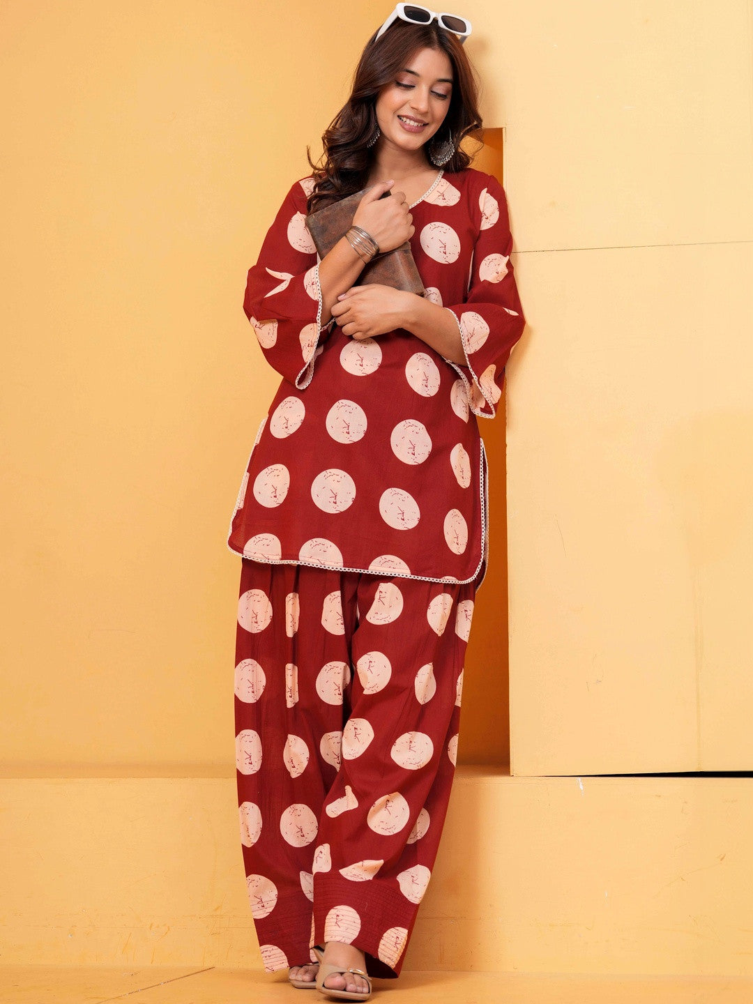 Women Printed Regular Pure Cotton Kurta with Patiala