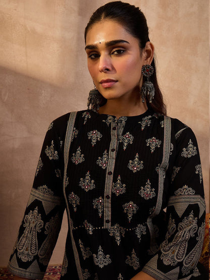 Dhiyona IE Printed Pure Cotton Tunic With Trouser