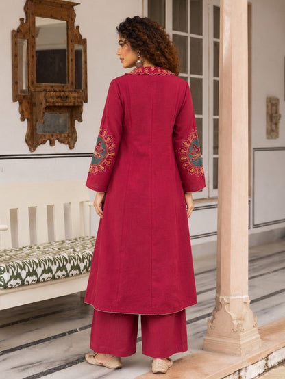 Karen Rouge embroidery kurta pant set