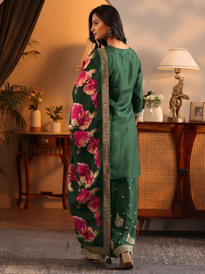 Dhiyona LL Women Ethnic Motifs Printed Kurta with Sharara & Dupatta