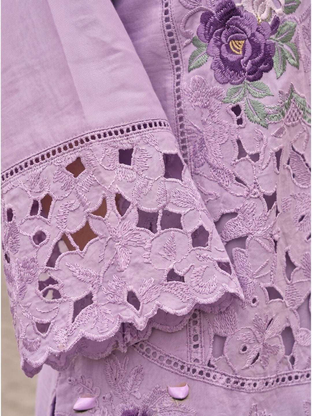 Anuja Orchid Embroidered Co-ord Set