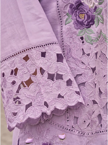 Anuja Orchid Embroidered Co-ord Set