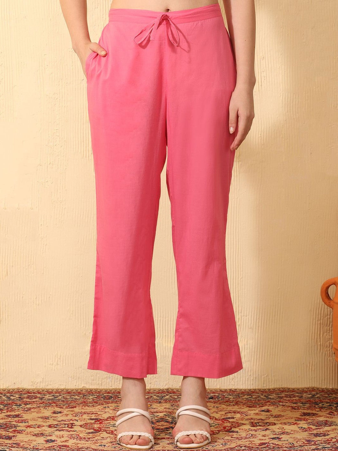 Women Ethnic Motifs Empire Sequinned Pure Cotton Kurta Trousers & Dupatta