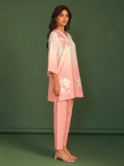 Itrh softpink embroidery cotton co-ord set