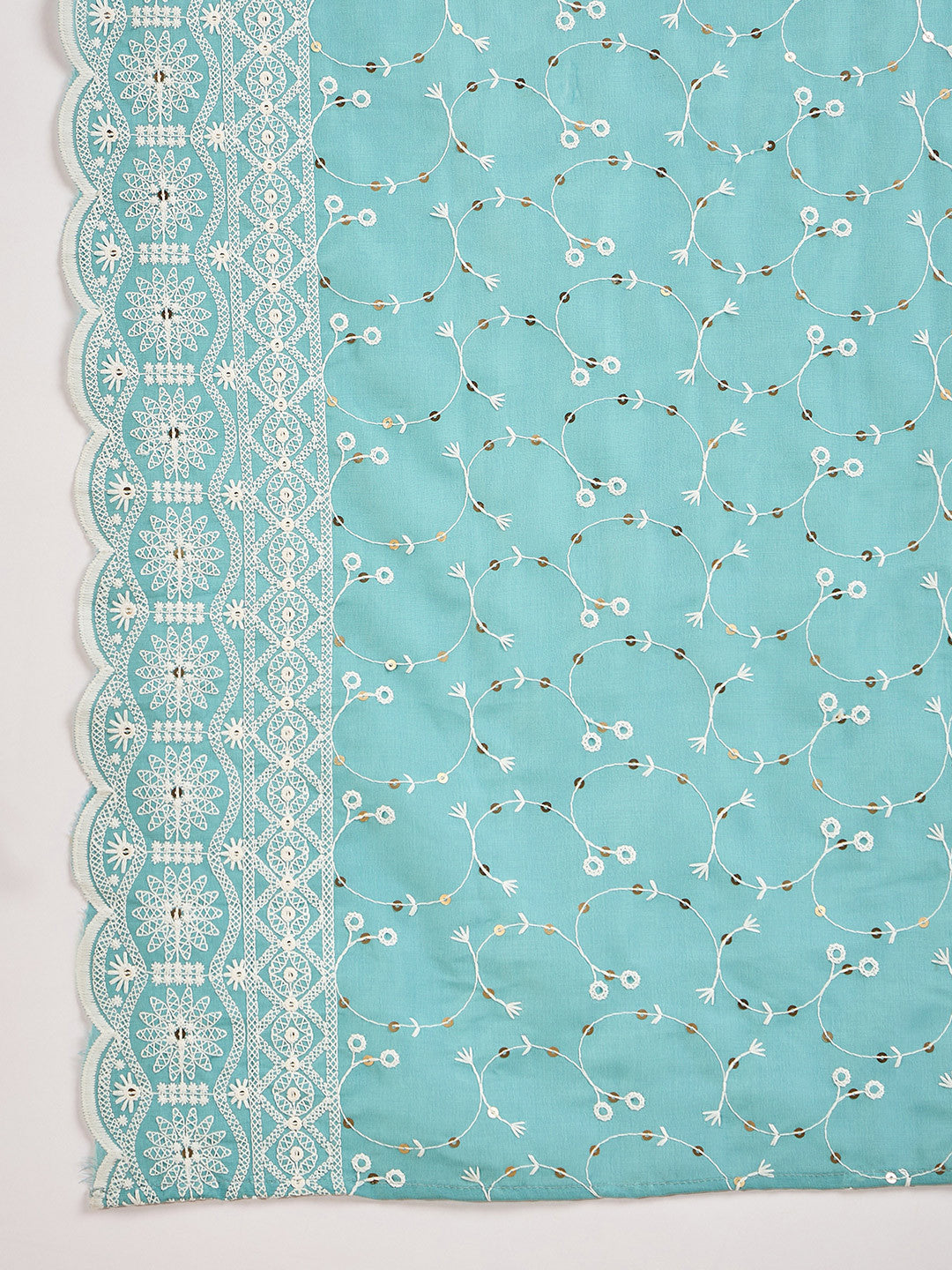 Women Ethnic Motifs Embroidered Thread Work Kurta with Trousers & Dupatta