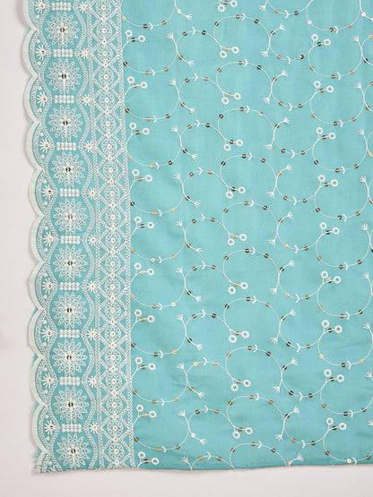 Women Ethnic Motifs Embroidered Thread Work Kurta with Trousers & Dupatta