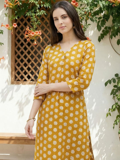Women Printed Regular Pure Cotton Kurta with Trousers