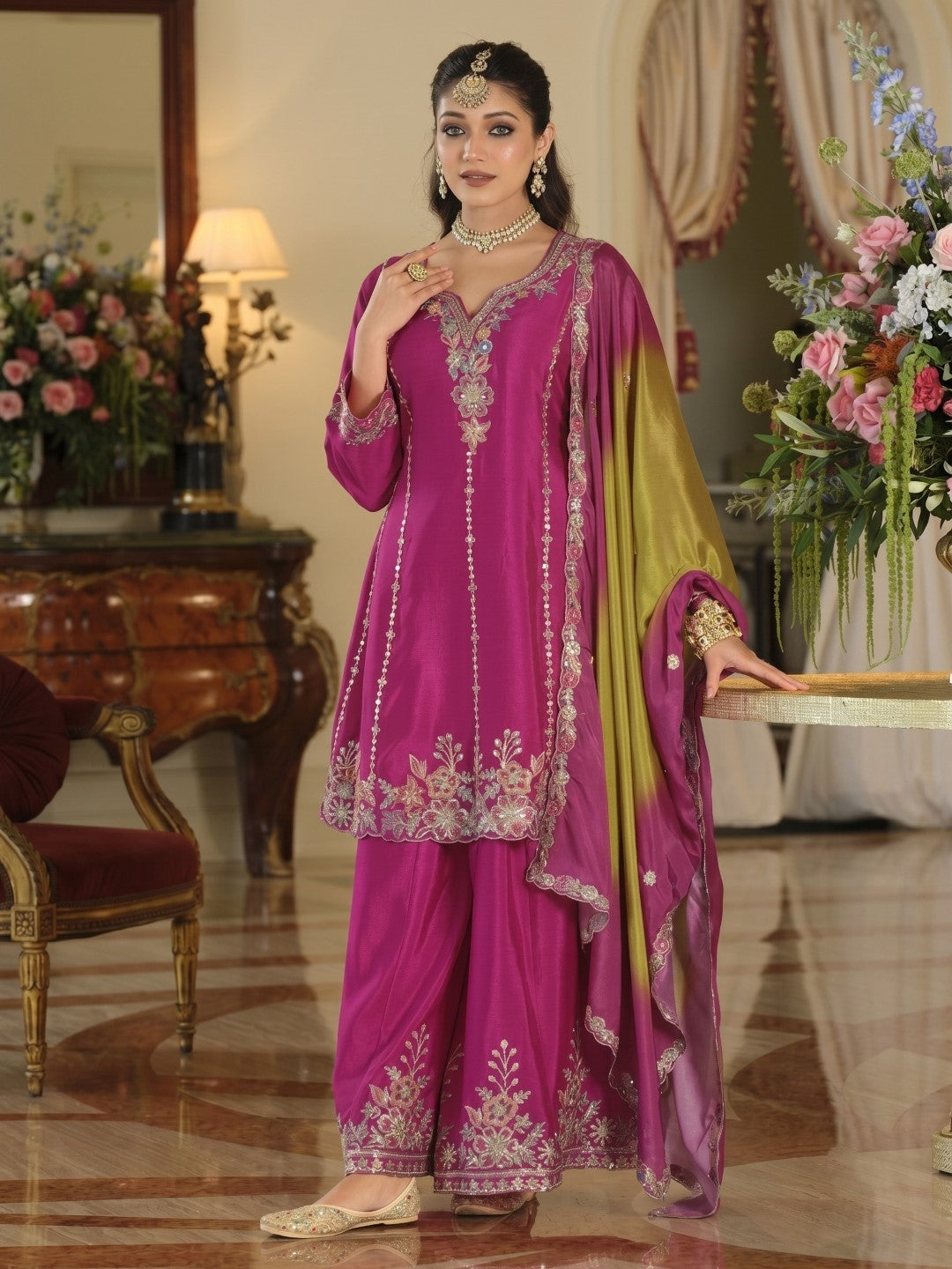 Areesa Rose Full Work Suit set