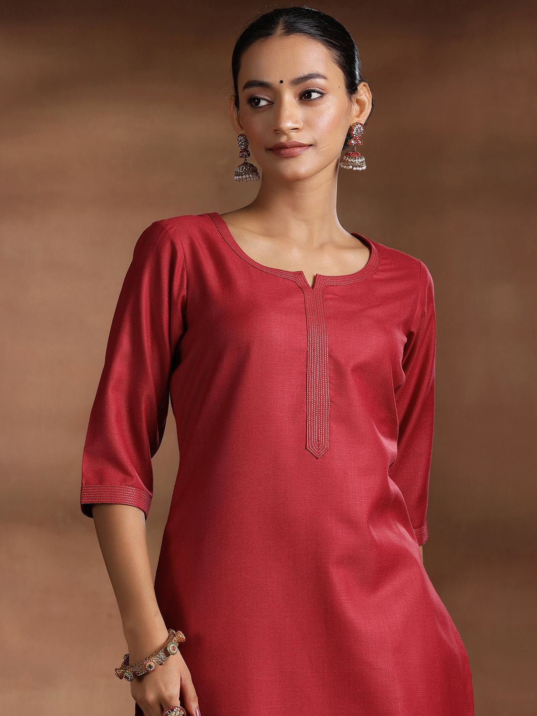 Straight Kurta with Salwar & Dupatta