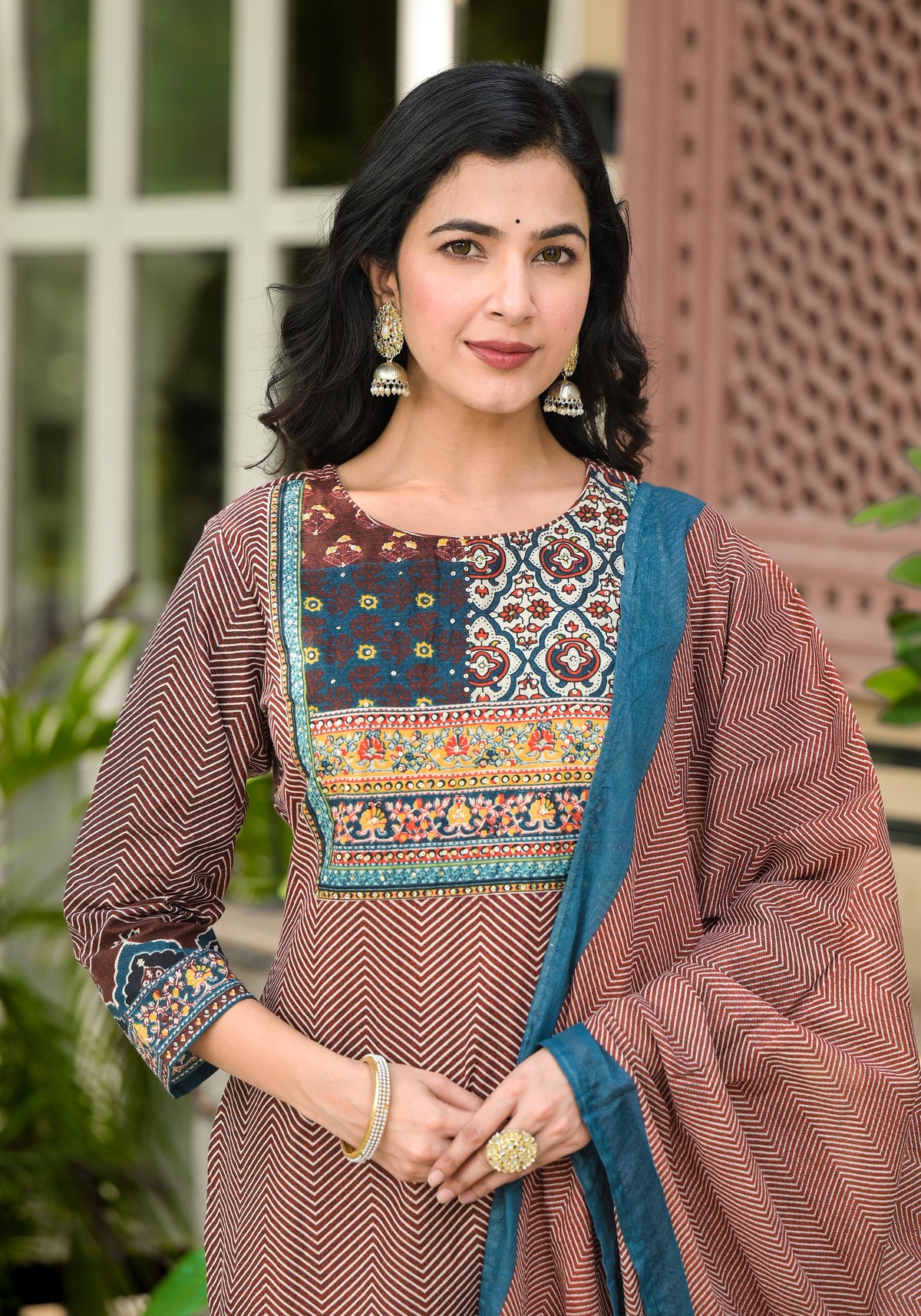 Aranya Walnut Pure Cotton Suit Set