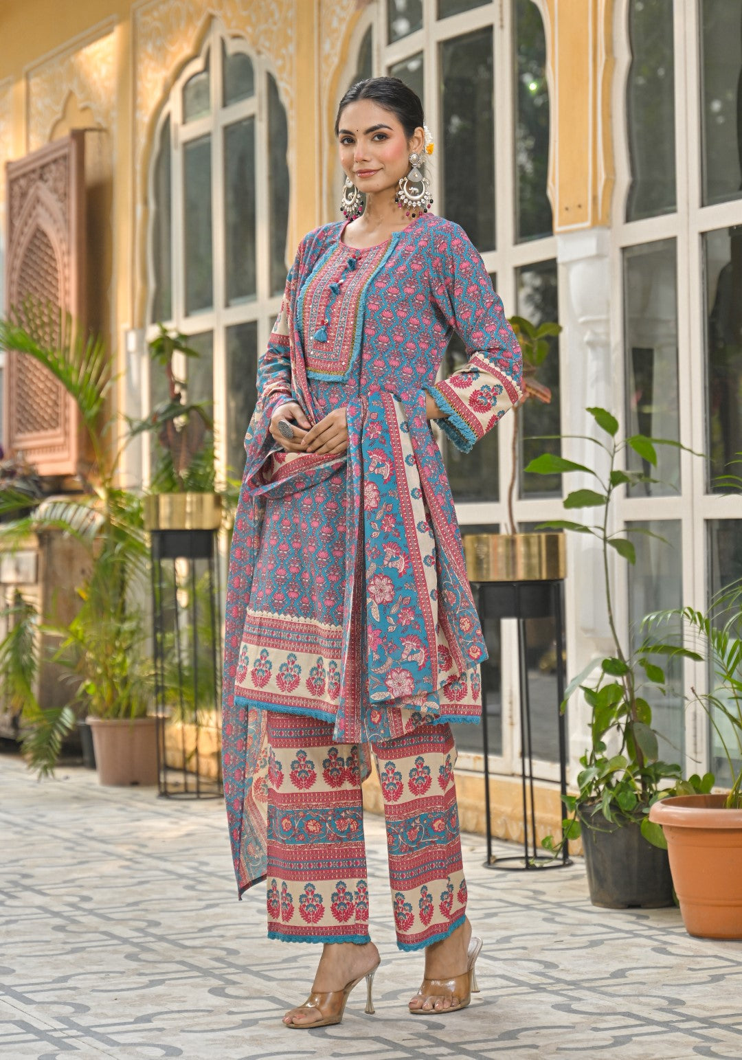 Bodhi Prussian Pure Cotton Suit Set