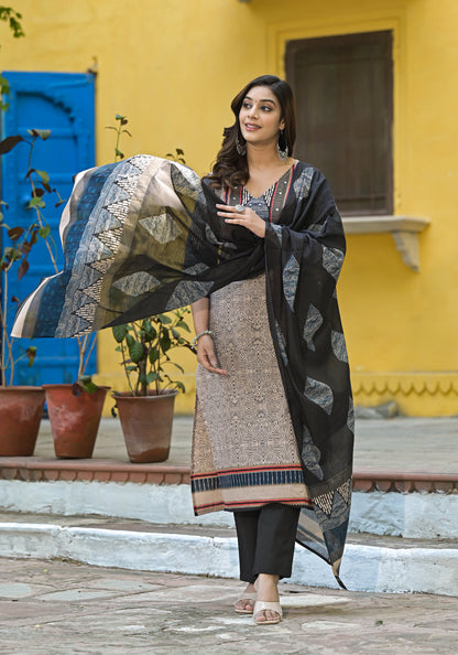Bodhi Lapis Cotton Suit Set