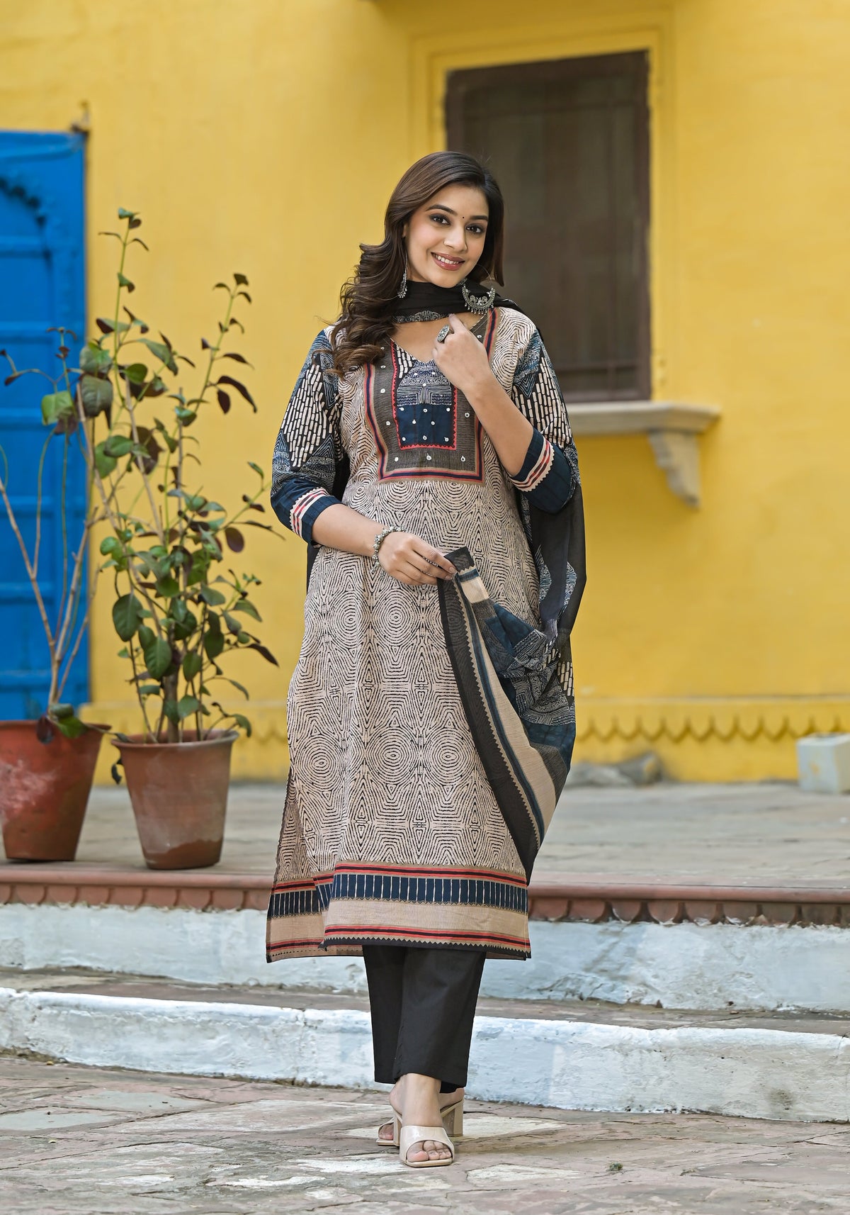 Bodhi Lapis Cotton Suit Set