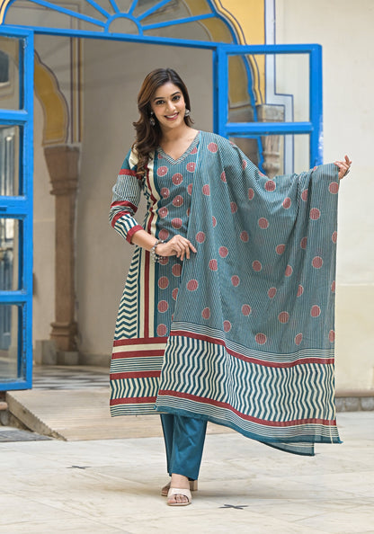 Hiya Ocean Cotton Suit set