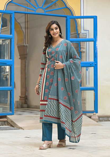 Hiya Ocean Cotton Suit set