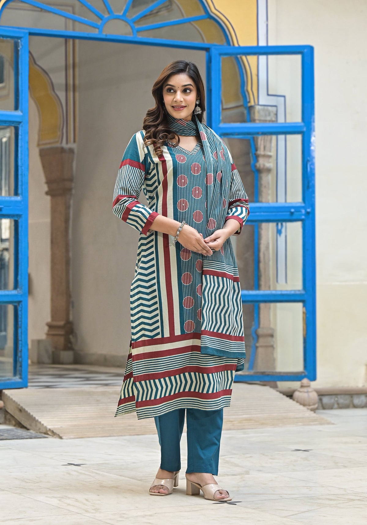 Hiya Ocean Cotton Suit set