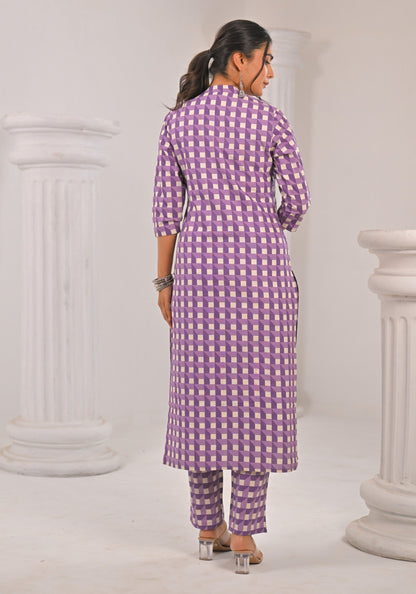 Sahila Lilies Abstract Printed Kurta Pant set