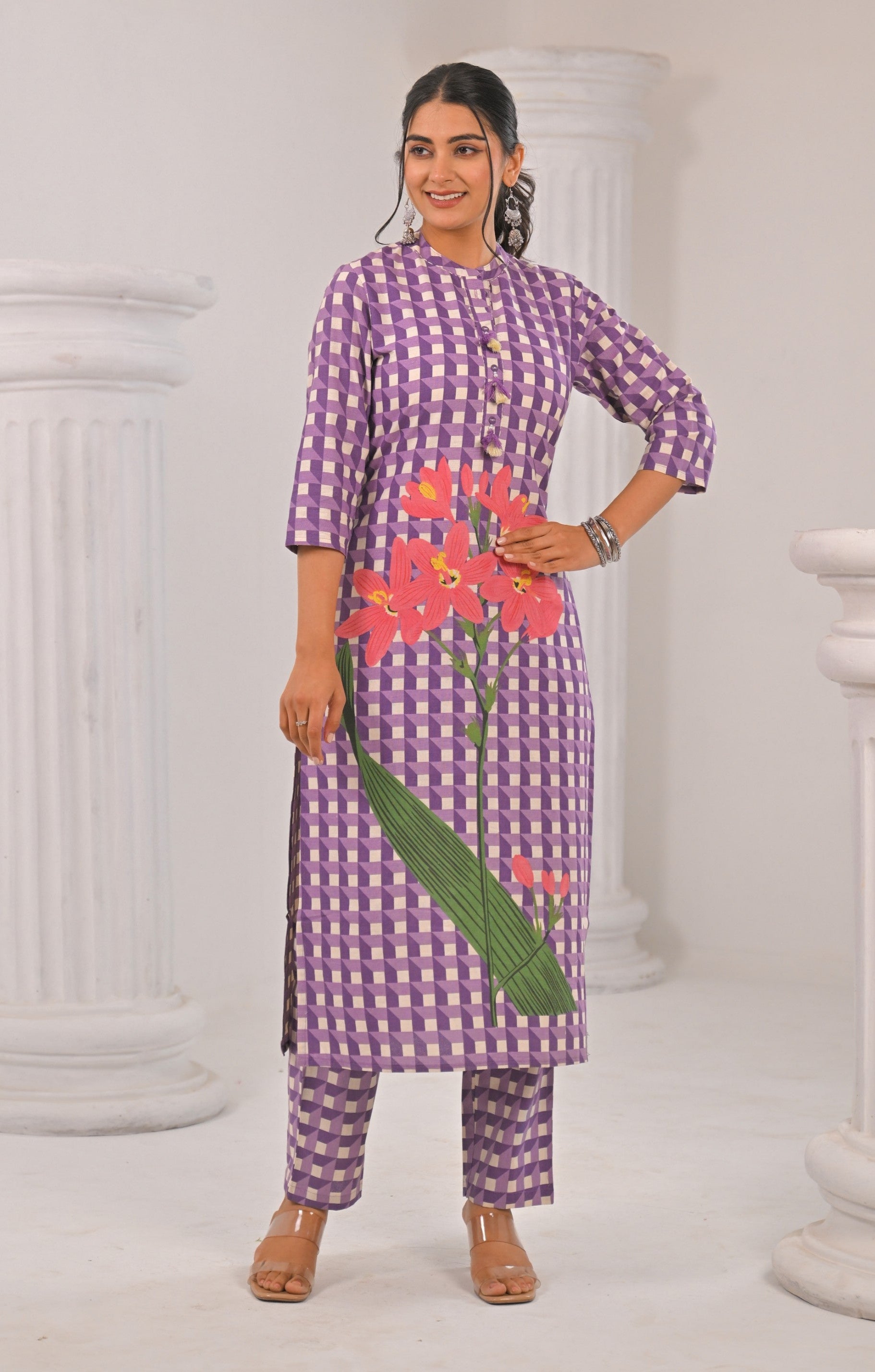 Sahila Lilies Abstract Printed Kurta Pant set