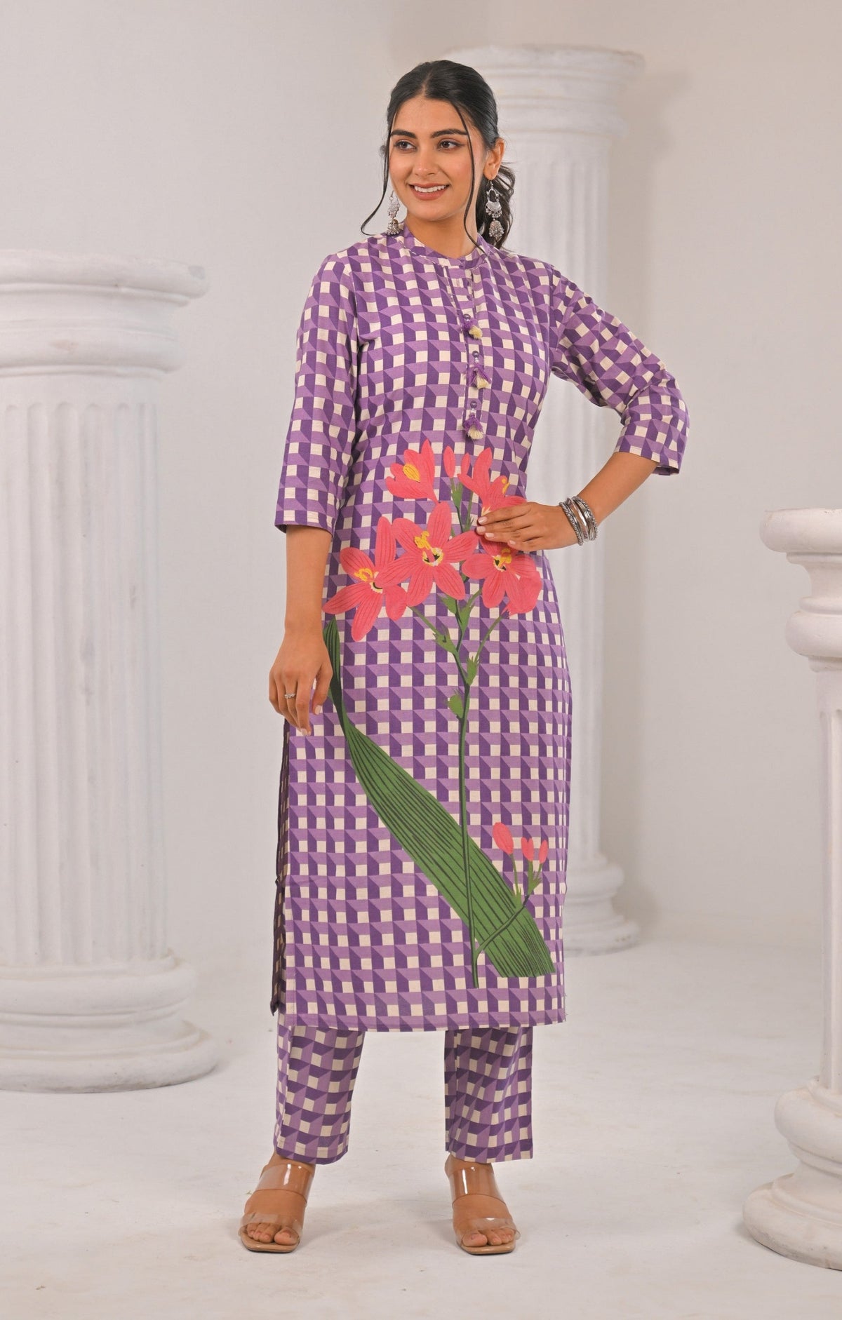 Sahila Lilies Abstract Printed Kurta Pant set
