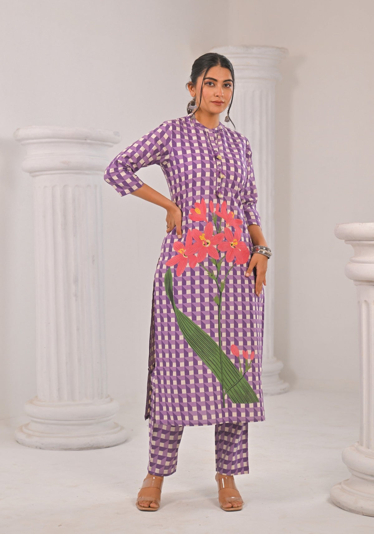 Sahila Lilies Abstract Printed Kurta Pant set