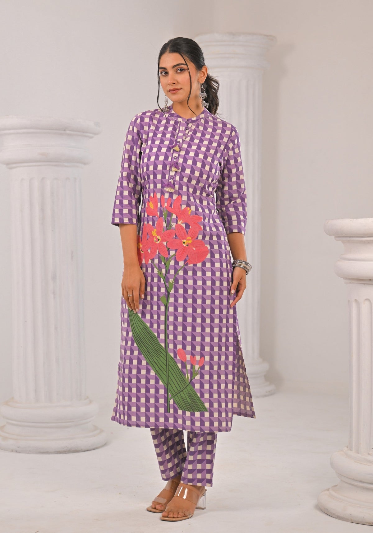 Sahila Lilies Abstract Printed Kurta Pant set