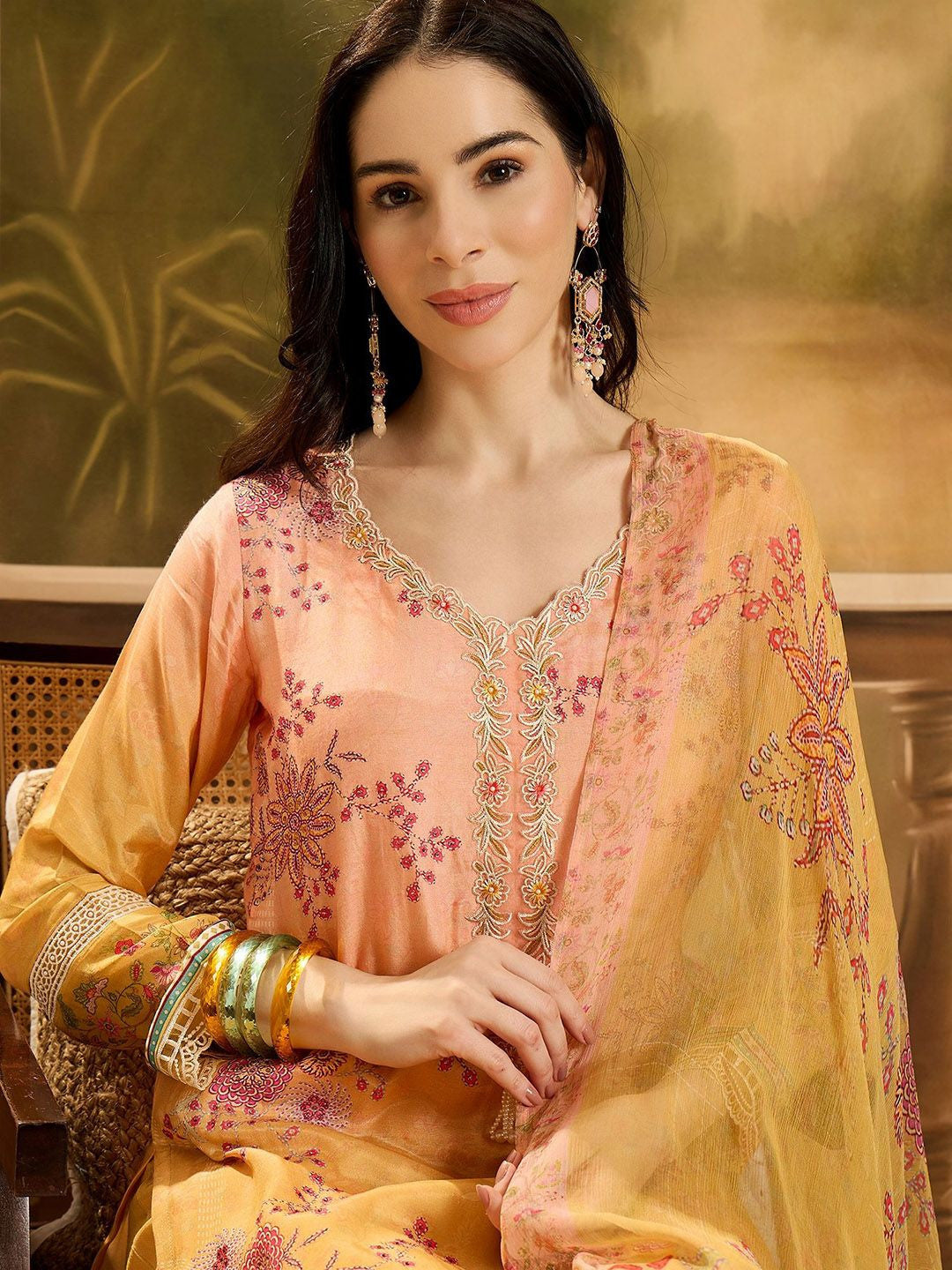 Women Embroidered Kurta Set