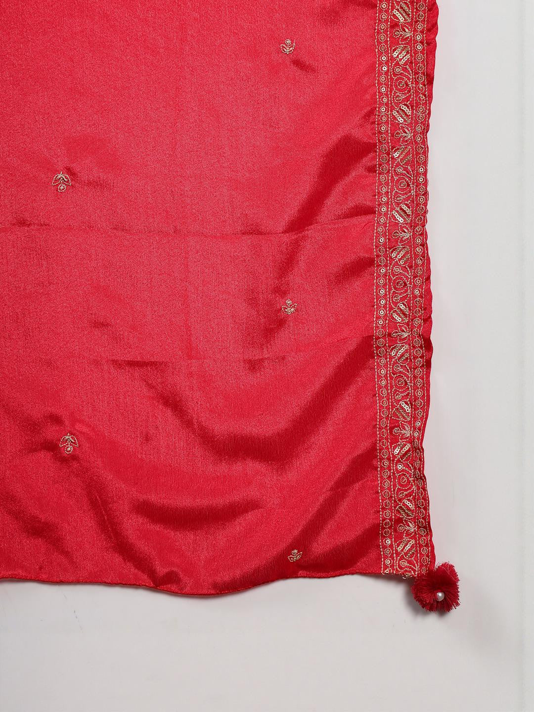 Women Red Pure Cotton Kurta Sets