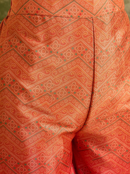Dhiyona SN Embroidered Round Neck Kurta & Palazzos With Dupatta