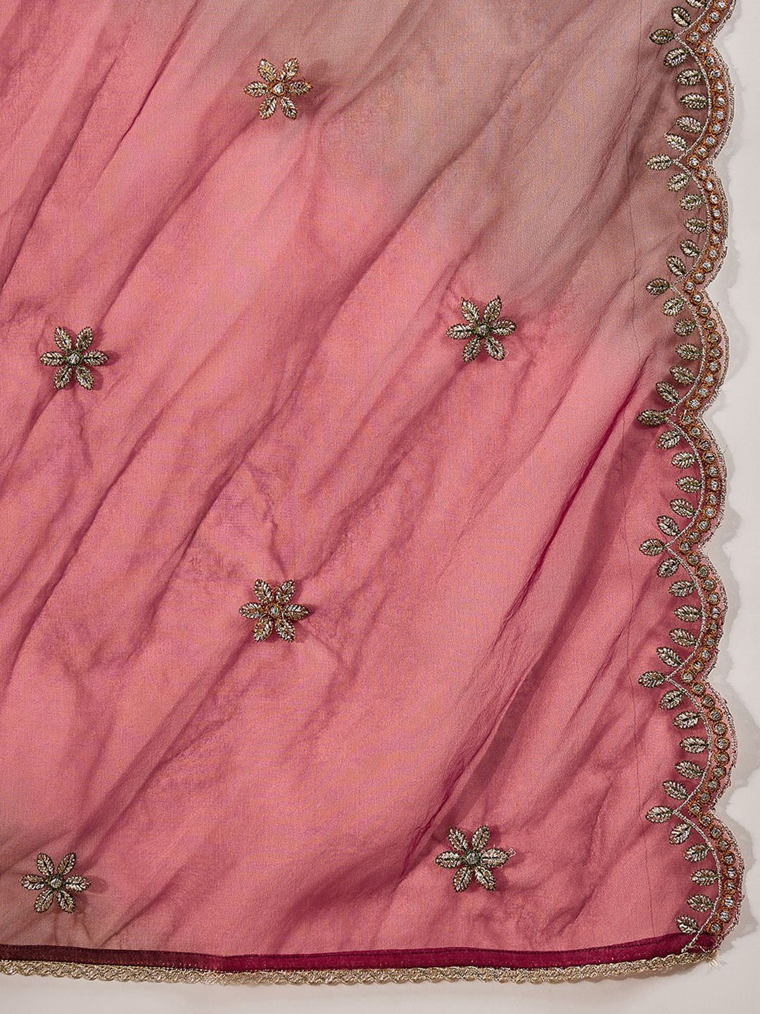 Dhiyona SN Zari Sequence Thread Cording Embroidered Velvet Kurta With Trousers & Dupatta