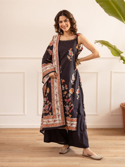 Karen obsidian cotton suit set