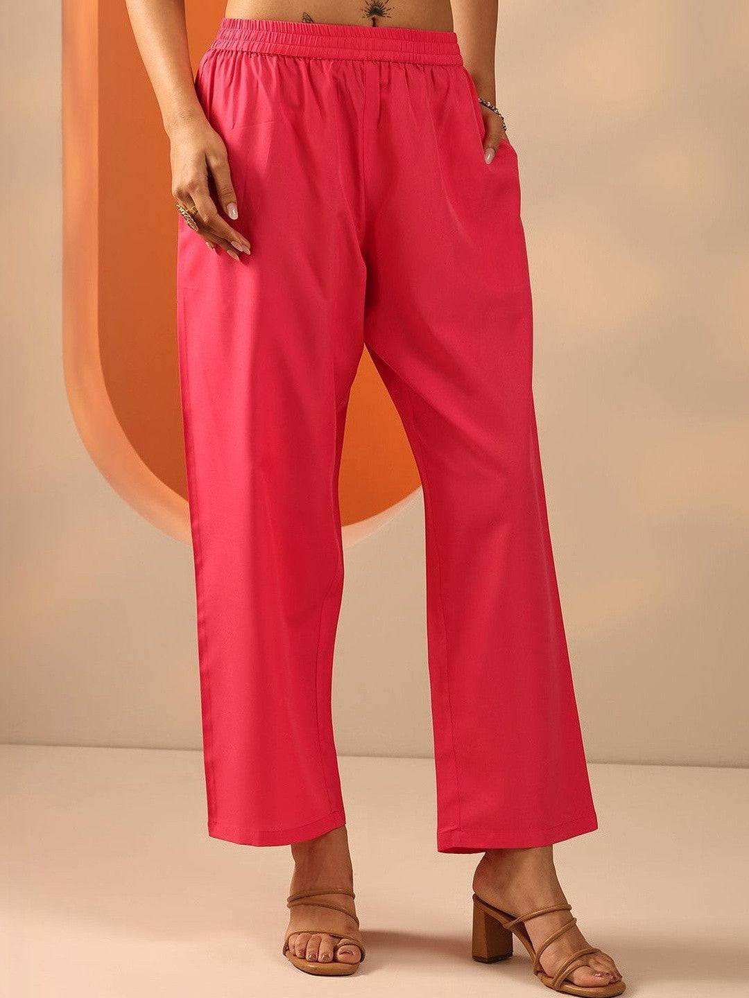 Women Leheriya Printed Regular Mirror Work Kurta with Palazzos & With Dupatta
