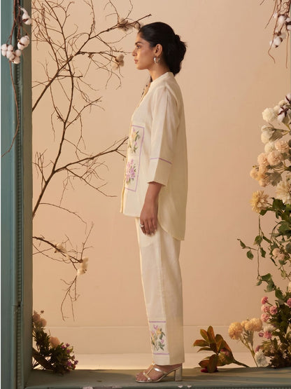 Tisca Harp embroidery Co-ord Set