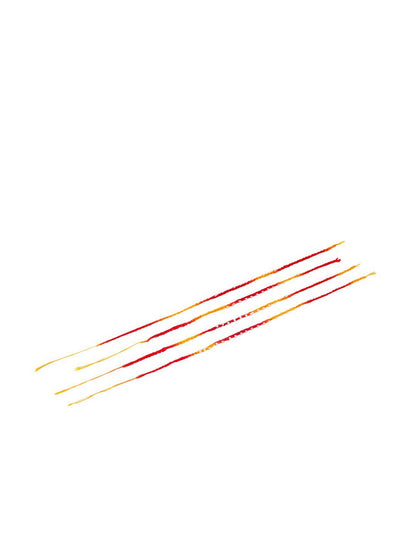 Dhiyona Men Set Of 4 Pearls Traditional Red Thread Rakhi With Roli Chawal For Rakshabandhan