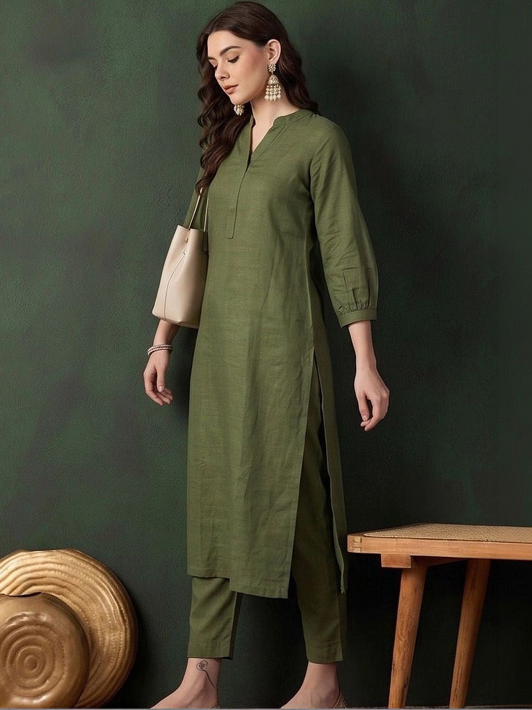 Women Regular Kurta with Trousers & With Dupatta