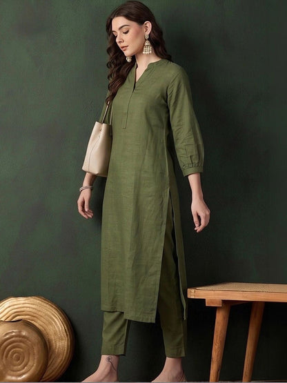 Women Regular Kurta with Trousers & With Dupatta