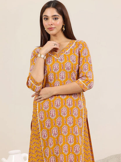 Women Ethnic Motifs Printed Regular Kurta with Trousers