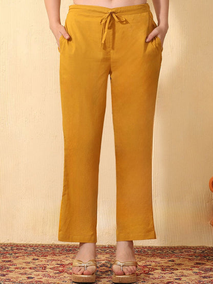 Women Ethnic Motifs Embroidered Layered Gotta Patti Kurta with Trousers & With Dupatta