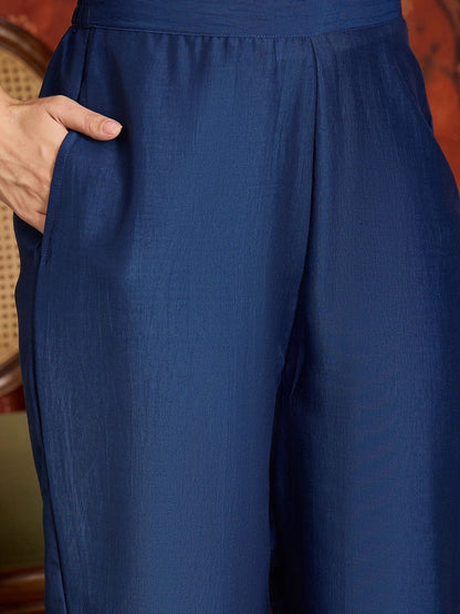 Women Ethnic Motifs Embroidered Regular Kurta with Trousers & With Dupatta