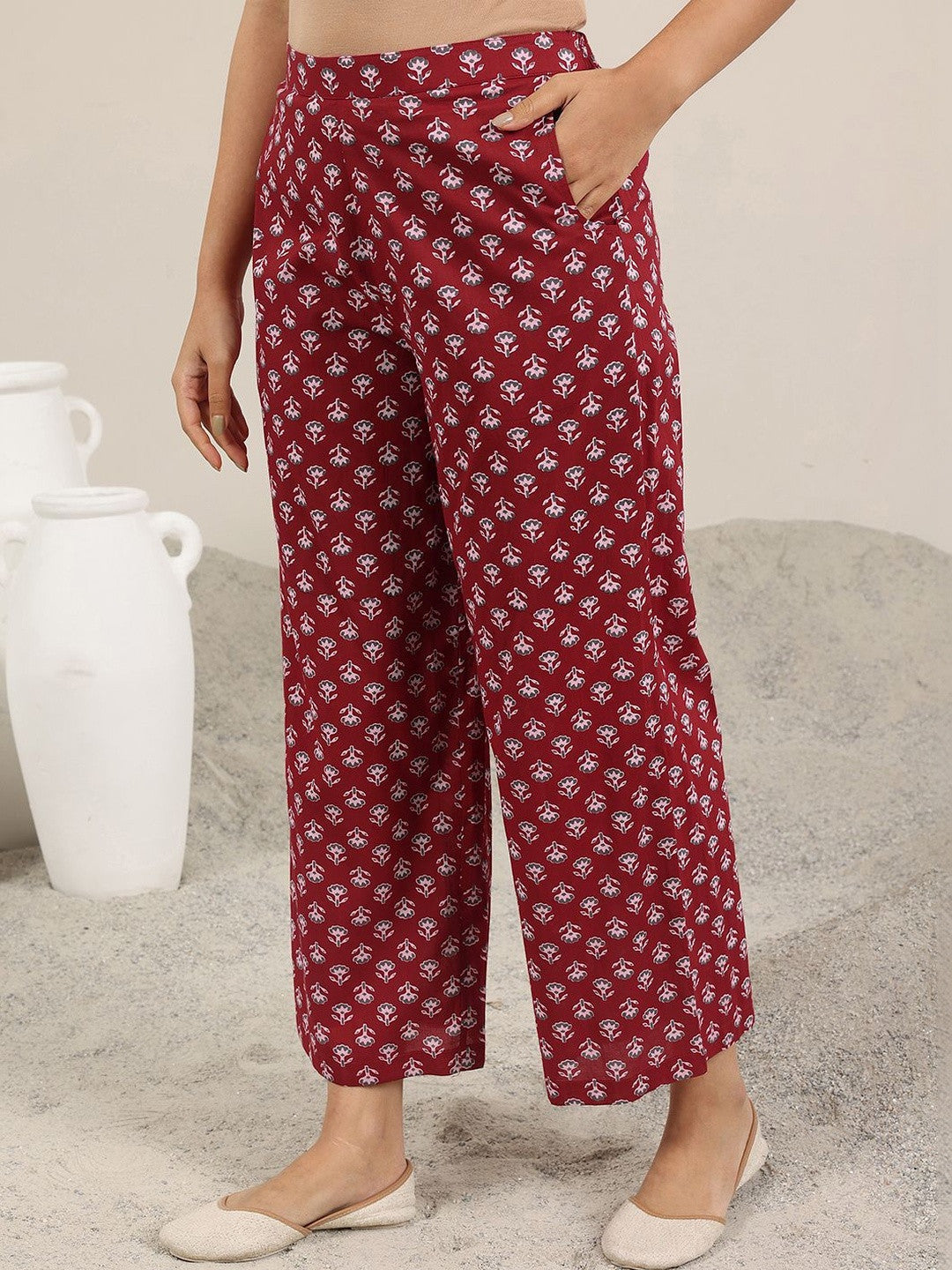 Women Ethnic Motifs Printed Regular Kurta with Trousers