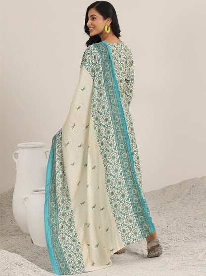Women Ethnic Motifs Printed Regular Kurta with Trousers & With Dupatta