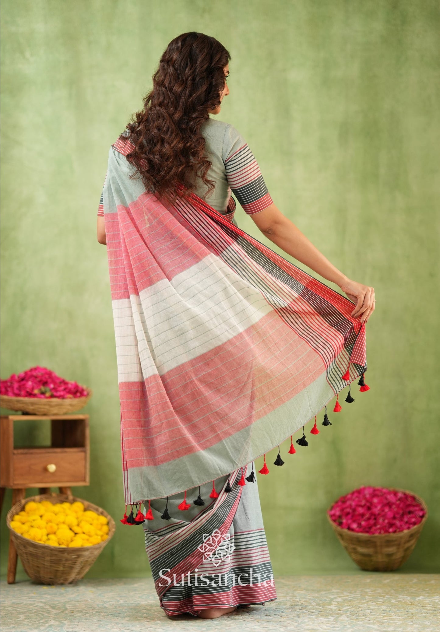 Dhiyona SS Sootrali – Striped Cotton Elegance