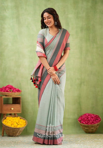 Dhiyona SS Sootrali – Striped Cotton Elegance