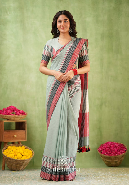 Dhiyona SS Sootrali – Striped Cotton Elegance