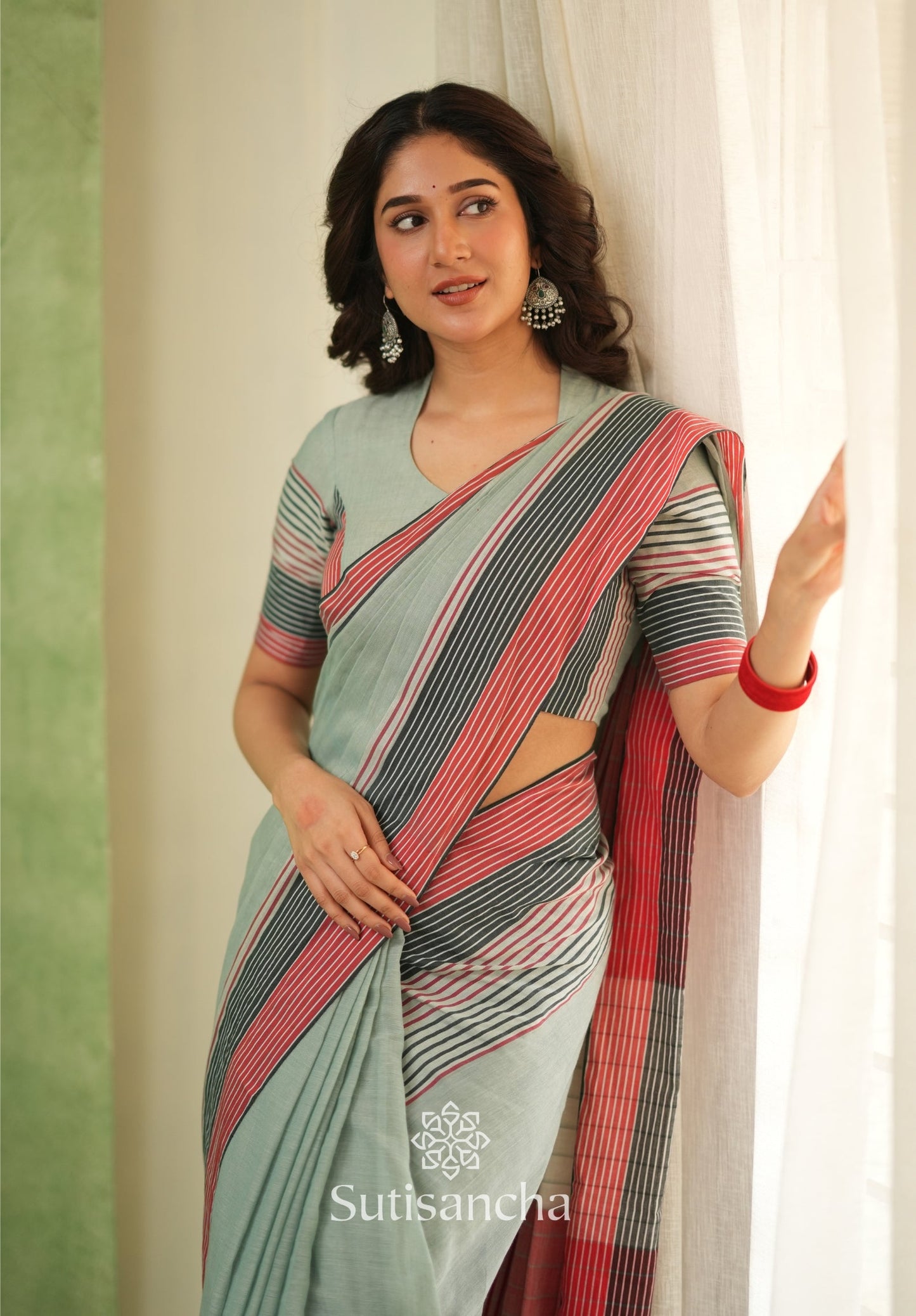 Dhiyona SS Sootrali – Striped Cotton Elegance