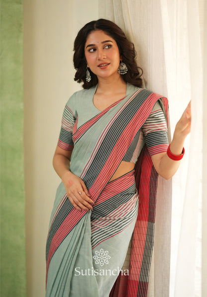 Dhiyona SS Sootrali – Striped Cotton Elegance