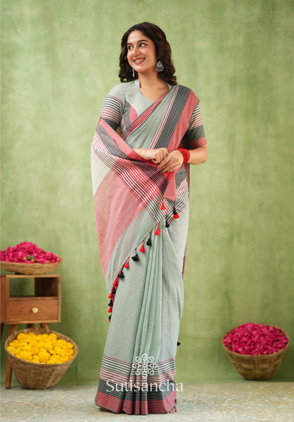 Dhiyona SS Sootrali – Striped Cotton Elegance